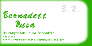 bernadett musa business card